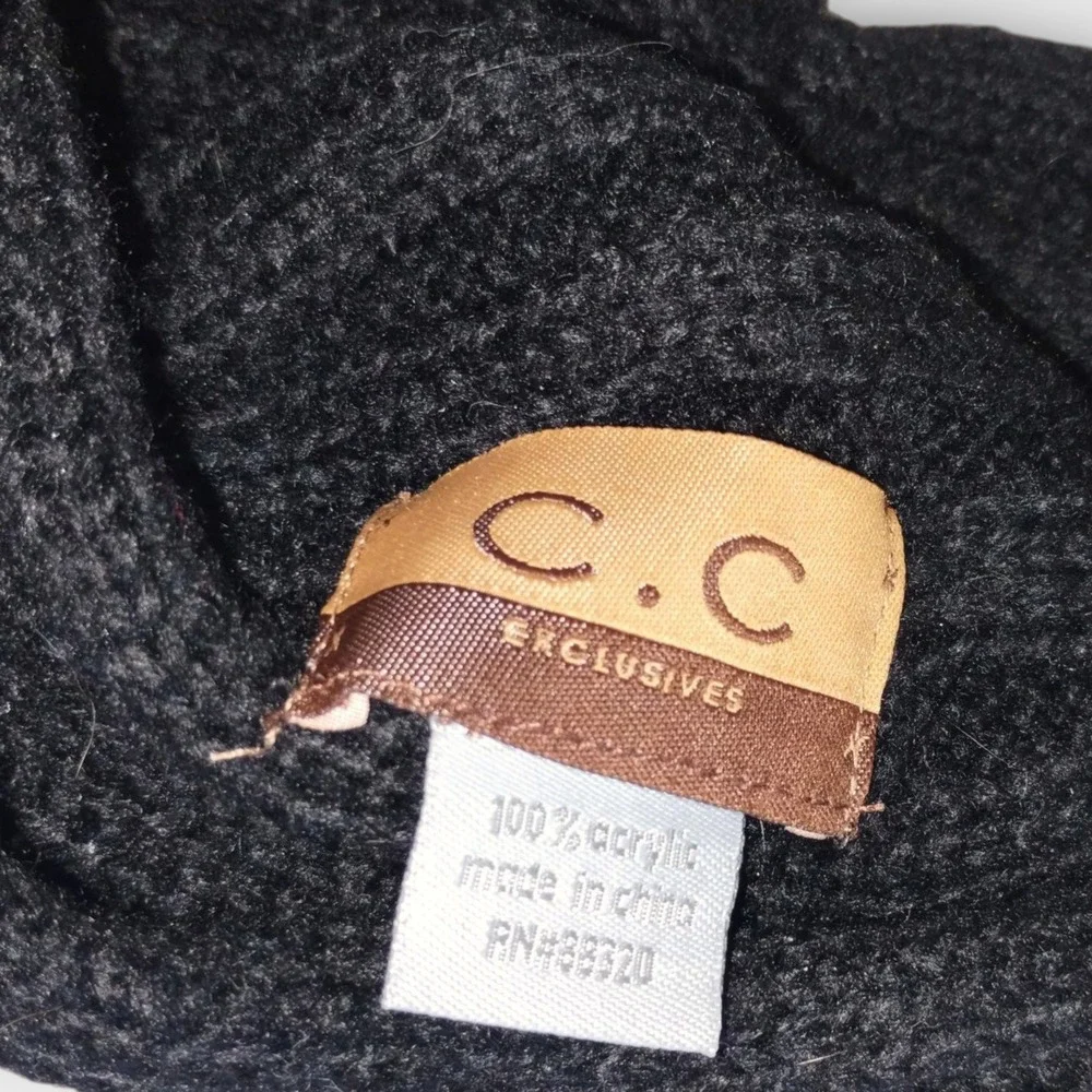 C.C.‎ EXCLUSIVES 20s Style Black Knit Turban Jeweled Embellished Headband Womens